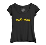 T-Shirt Femme Col Echancré Pac-Man Jeux Vidéo Retro Gaming 8 Bit