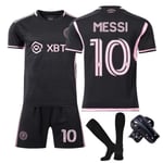 MIA MI Messi Camiseta No10 Fotbollströja Boy Kid T-Shirt Set Vuxen Sportkläder Tjej Sportdräkt Skyddskläder Cosplay Kit A1 26