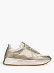 Geox Amabel Retro Lace-Up Trainers, Gold/Light Taupe