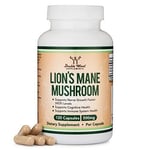 Double Wood Supplements Lions Mane Mushroom 120 Capsules 2 Month Supply