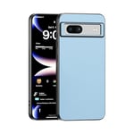 TAUYN Coque pour Google Pixel 7A, Ultra-Fin Premium PU Cuir Back et Monture en Silicone Souple Etui, Antichoc, Anti-Rayures Bumper Housse. - Bleu