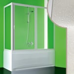 CABINE DE DOUCHE PARE-BAIGNOIRE 75x150CM EN PVC CRILEX ACRYLIQUE PORTE CENTRALE