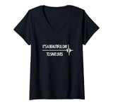 Womens beautiful day save lives nurse V-Neck T-Shirt