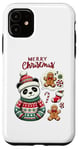 Coque pour iPhone 11 Pull Moche de Noël - Panda Endormi Rêvant de Friandises