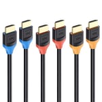 Cable Matters [Ultra High Speed HDMI Certified] 3-Pack 48Gbps 8K HDMI Cable 2m with 8K@60Hz, 4K@240Hz and HDR Support for PS5, Xbox Series X/S, RTX3080/3090, RX 6800/6900, Apple TV, and More