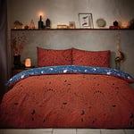 furn. Witchy Vibes Single Duvet Set Rust, Orange