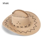 Cowboyhattar för män och kvinnor, västerländska hattar, vilda, eleganta, neutrala Khaki No,