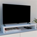 Support en Bois FSCpour Moniteur TV 82 x 26.5 x 12 cm. Supporte 50 Kg. Blanc