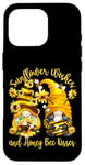 Coque pour iPhone 16 Pro Sunflower Wishes And Honey Bee Kisses With Cute Summer Gnome