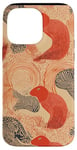 Coque pour iPhone 14 Pro Max Orange Abstrait Ethnique Capybara Rongeur Animal Motif