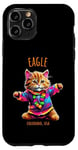 Coque pour iPhone 11 Pro Eagle Colorado USA Amusant et mignon motif de chat dansant coloré