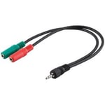 3,5mm jack adapter kabel 0,3m