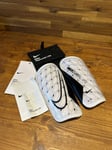 Nike Mercurial Lite Shin Guards White Adults Size Extra Large No Sleeves New