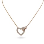 Swarovski Rose Gold Necklace Ladies Jewellery Lovely Heart - NEW GENUINE