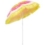 Parasol inclinable Hawaii 192 cm Parasol de plage ø 160 cm réglable Jardin terrasse extérieur Multicolore - Kingsleeve