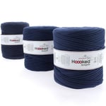 Hoooked Zpagetti Medium jerseygarn 900 g mørkeblå – Marine Blue shades ZP005-16