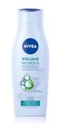 NIVEA Volume Wonder Shampooing fortifiant, shampooing volume au collagène et extrait naturel de bambou, shampooing sans silicone pour un volume visible et une brillance éclatante (400 ml)