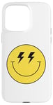 Coque pour iPhone 15 Pro Max Yeux lumineux jaunes des années 70 souriant souriant