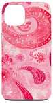 Coque pour iPhone 13 Rouge Abstrait Paisley Esthétique Blondes Have More Fun Rose