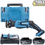 Makita DJR183 18V Mini Reciprocating Saw With 2 x 6Ah Battery, Charger & Case