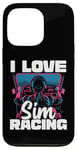 Coque pour iPhone 13 Pro Cute Video Gamer For Women - I Love Sim Racing