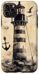 Coque pour iPhone 11 Pro Max Phare nautique vintage océan maritime