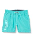 HACKETT LONDON Boy's Branded Solid Shorts, Blue (Bright Aqua), 13 Years