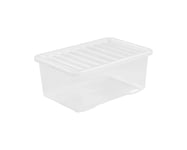 Galleries Spacemaster Clear Plastic Storage Boxes With Lids Containers Home Office (45 Litre)