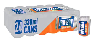 IRN-BRU Sugar-Free Diet 24 Pack Zero No Sugar & Low Calorie Fizzy Drinks Mult...