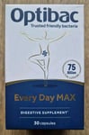 OptiBac Probiotics For Every Day MAX - 30 Capsules - New Exp 11/2025