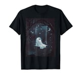 Vintage Ghost on a Swing Cute Halloween Forest Night Gothic T-Shirt