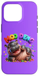 Coque pour iPhone 16 Pro Adorable bébé hippopotame Moo Deng Merry Christmas Cheer