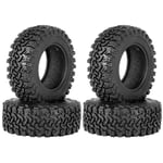 4X(4PCS 90mm 1.9 Rubber Tire Wheel Tyres for 1/10 RC Crawler Car TRX4 D90