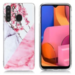 Marmormotiv Samsung Galaxy A21 skal - Blommig Marmor