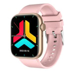 Smart bluetooth watch QX7 gold pink bracelet en silicone fréquence cardiaque podomètre température corporelle