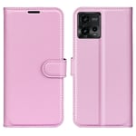 Motorola Moto G72 4G - Läderfodral / Plånboksfodral Pink