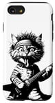 Coque pour iPhone SE (2020) / 7 / 8 Rock Cat jouant de la guitare, amateurs de chats amusants