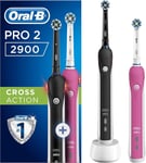 Oral-B Pro 2 Electric Toothbrush with Smart Pressure Sensor, 2 Handles, 2...