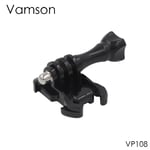 CNYO® Vamson pour GoPro Accessoires Casque Mount Adapter Base Boucle Avec Long vis Pour Gopro Hero 4 3 + pour Xiaomi pour Yi VP108