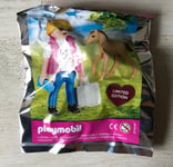 FIGURINE NEUF SOUS BLISTER PLAYMOBIL PINK LA VETERINAIRE ET LE POULAIN