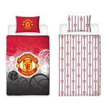 Manchester United Kids Single Football Duvet Reversible Bedding Red Quilt Cover