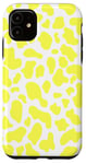 Coque pour iPhone 11 motif imprimé vache jaune - Motif vache coeur jaune femme