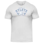 HYLETE Phys Ed II tri-blend crew (White/Delta)