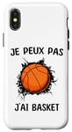 Coque pour iPhone X/XS Je peux pas j'ai Basket Pour Joueurs De Basket