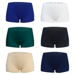 Libella Lot de 6 Culotte Shorty Femme Boxers Hipsters sans Couture en Tissu Microfibre Doux 3908 UN2 2XL/3XL