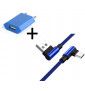 Pack Pour Huawei P Smart Z Smartphone Type C (Cable 90 Degres Fast Charge + Prise Secteur Couleur) - Bleu