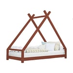 Benlemi Lit tipi Enfant TAHUKA 120 x 180 Rouge Brique