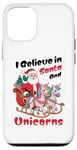 iPhone 12/12 Pro I Believe in Santa and Unicorns Christmas Tee Case