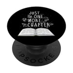 Cadeaux de lecture Just One More Chapter Bookworm Reading Books PopSockets PopGrip Adhésif