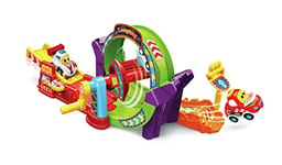 VTech - Tut Tut Bolides avec Voiture King Roi du Looping, Circuit Voitures Enfant, 1 Zone Magique, Cadeau Garçon et Fille de 1 An à 5 Ans - Contenu en Français